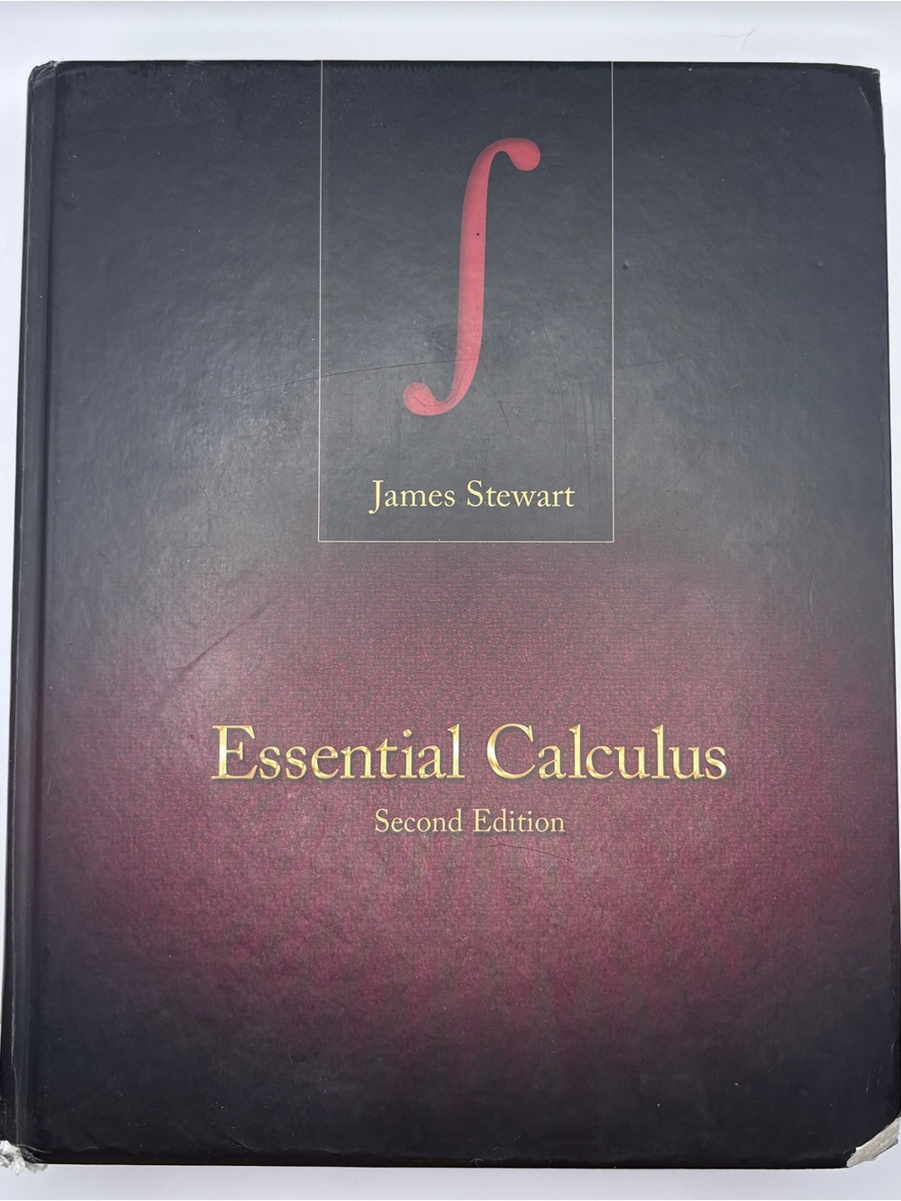 Essential Calculus Second Edition - Burgundy/Black Textbook by James Stewart
